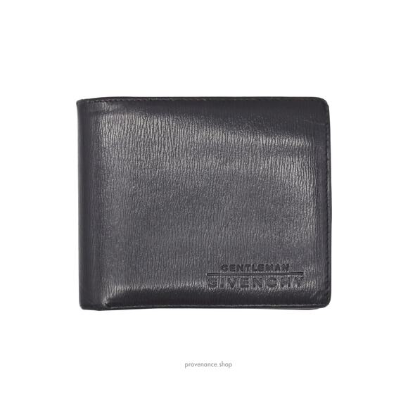 🔴 Givenchy Gentleman Bifold Wallet - Black Leather - Picture 1 of 7
